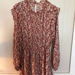 Paisley Long Sleeve Romper